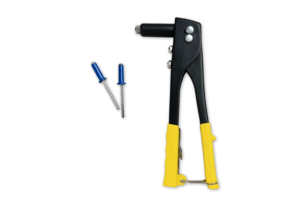 Kit de pose : riveteuse + rivets bleus (x2)