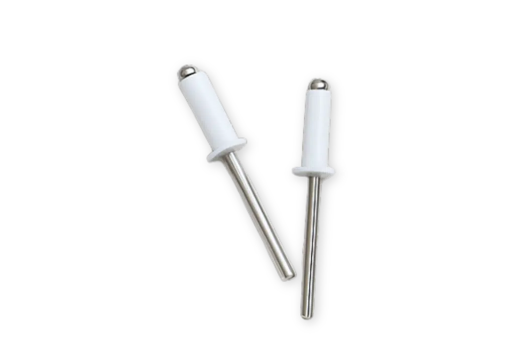 Lot de 2 rivets blancs