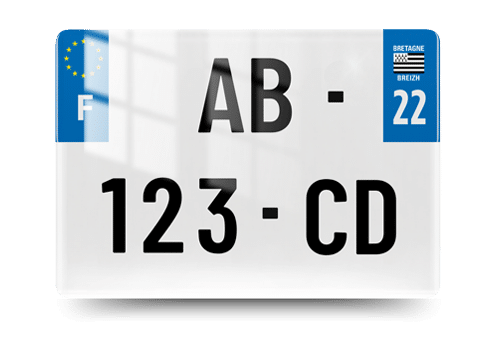 Plaque Immatriculation TRACTEUR - 275x200 - 100% homologuée