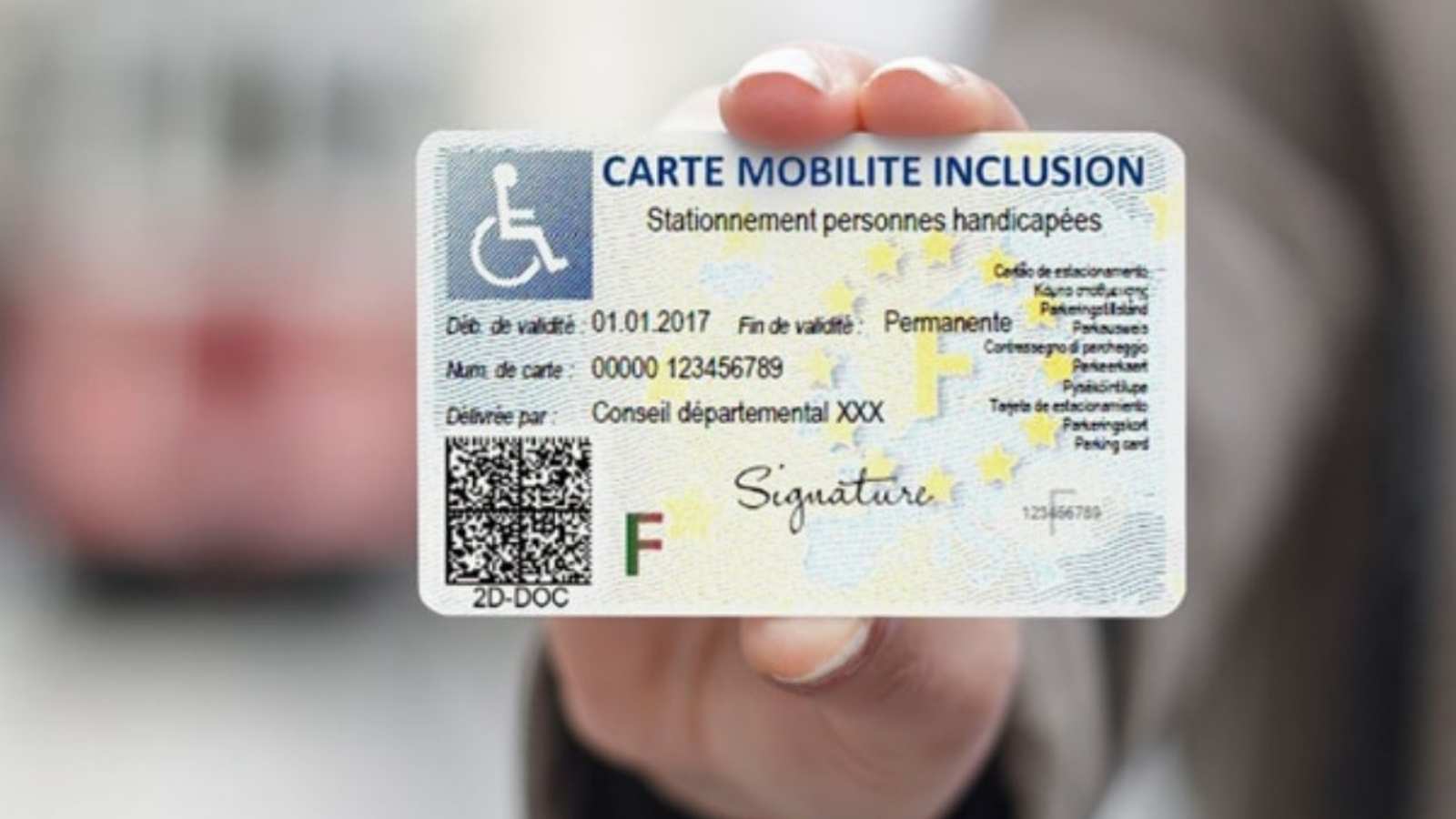 Carte mobilité inclusion - horodateur