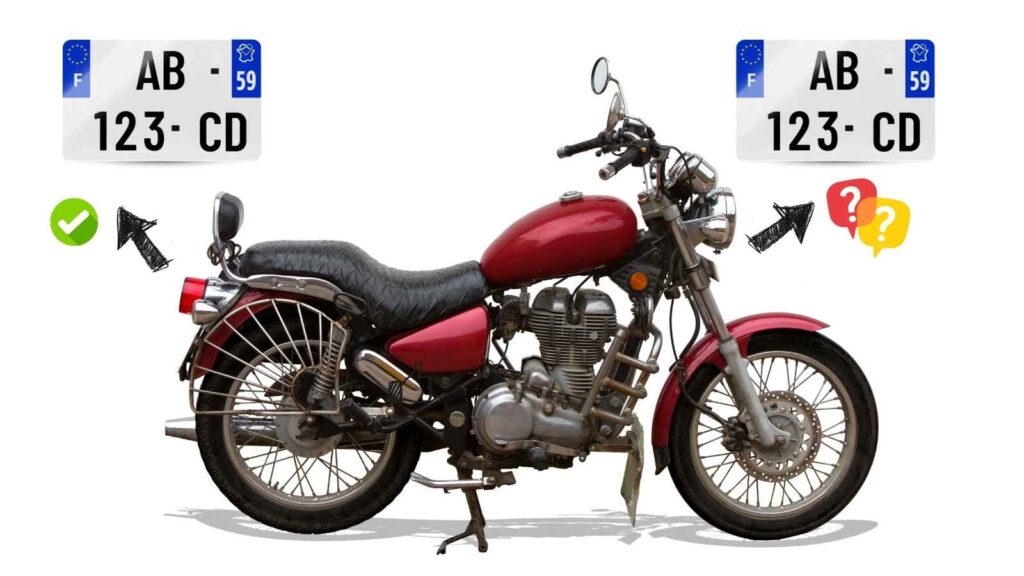 Plaque d’immatriculation avant moto : est-ce autorisé en France ?