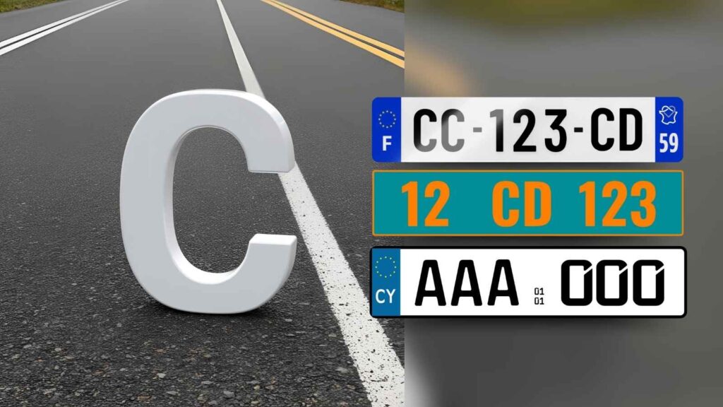 Que signifie la lettre “C” sur une plaque d’immatriculation ?