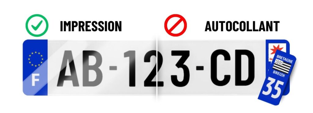 Plaque Immatriculation Bretagne - Autocollant 35