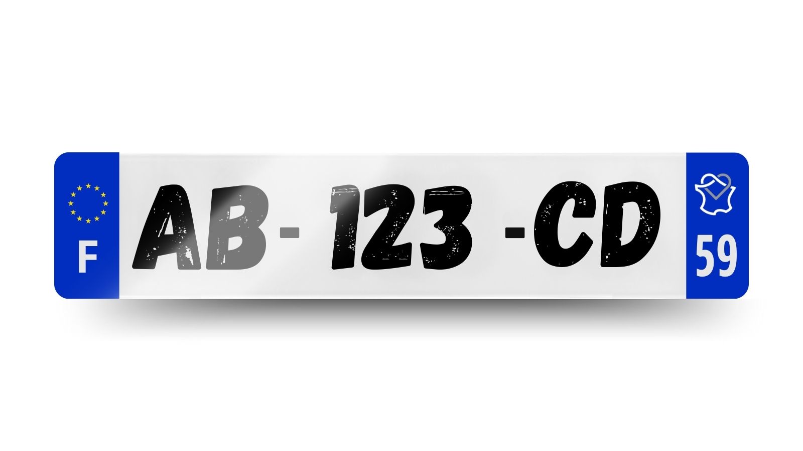 Plaque immatriculation Auto non homologuée en PET