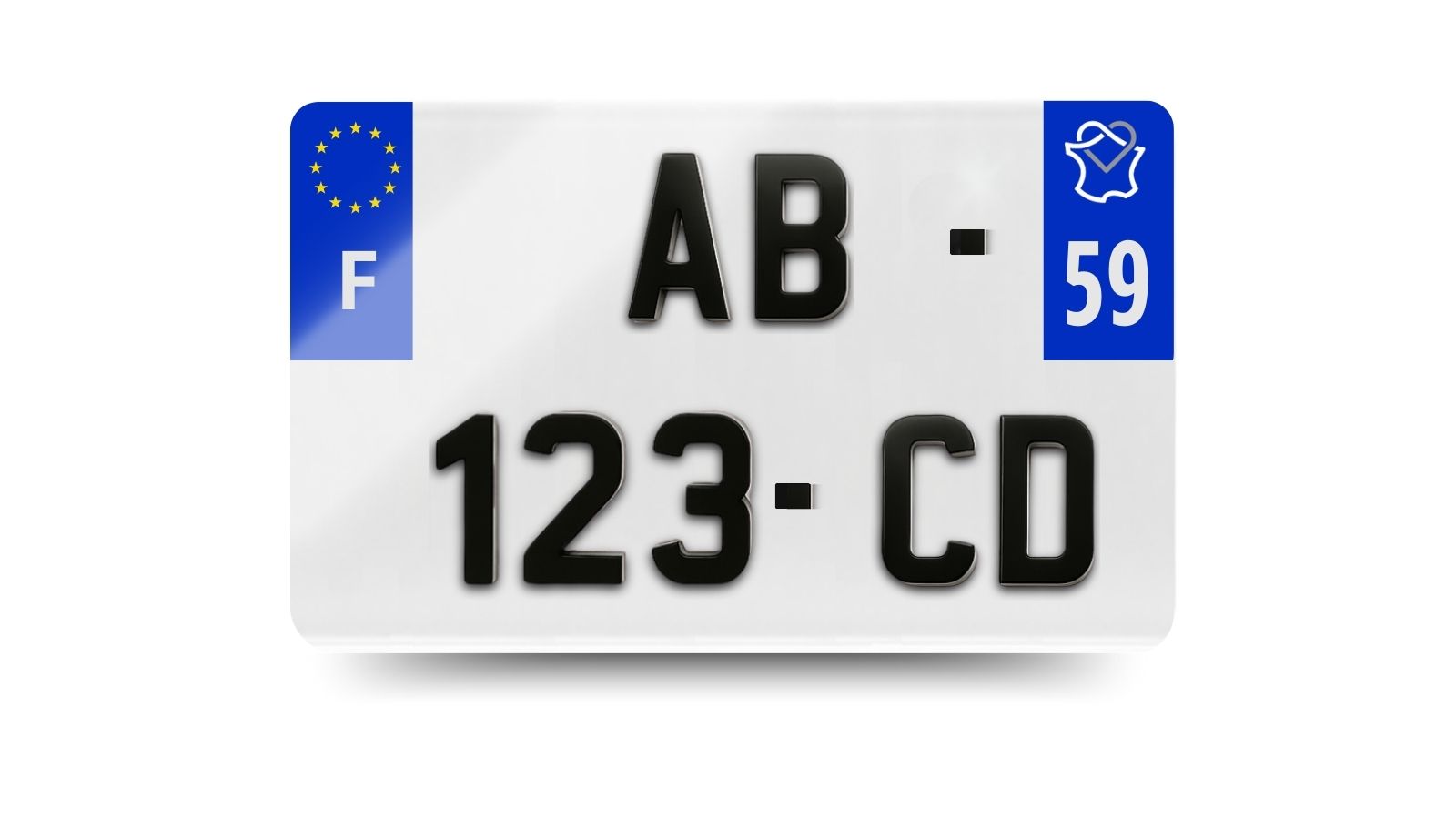 Taille plaque immatriculation moto - 210x130 - 4D