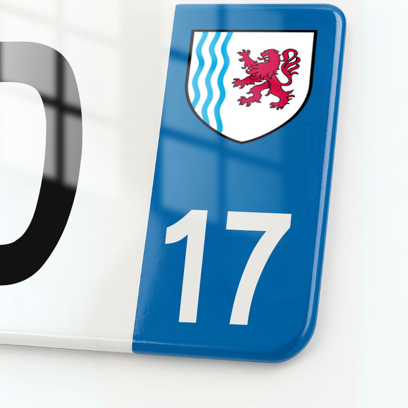 Plaque immatriculation 17 - Nouvelle Aquitaine - eurobande régionale