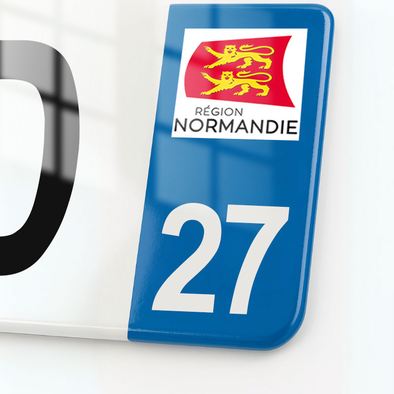 Plaque immatriculation 27 - Normandie - eurobande regionale