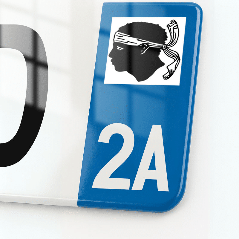 Plaque immatriculation 2A - Corse - eurobande regionale