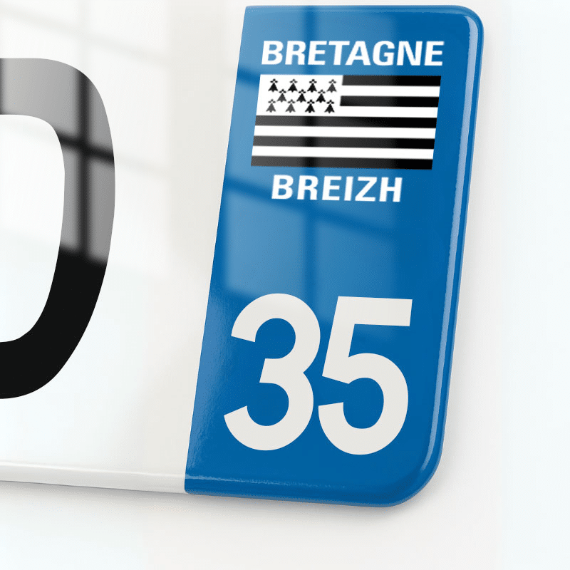Plaque immatriculation 35 - Bretagne - 520x110 - eurobande regionale