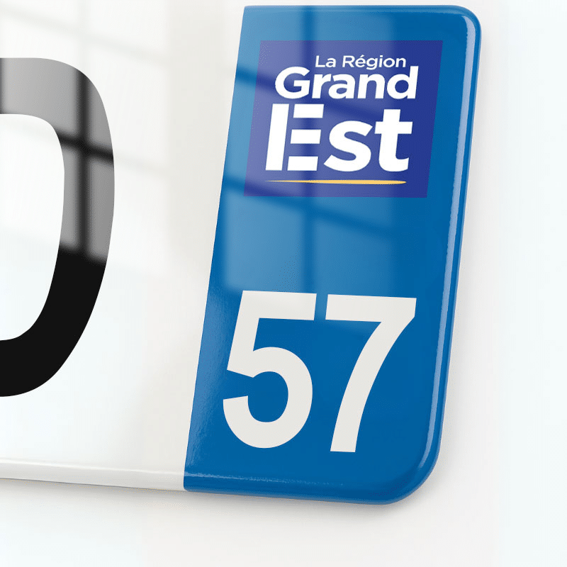 Plaque immatriculation 57 - Grand Est - 520x110 - eurobande regionale