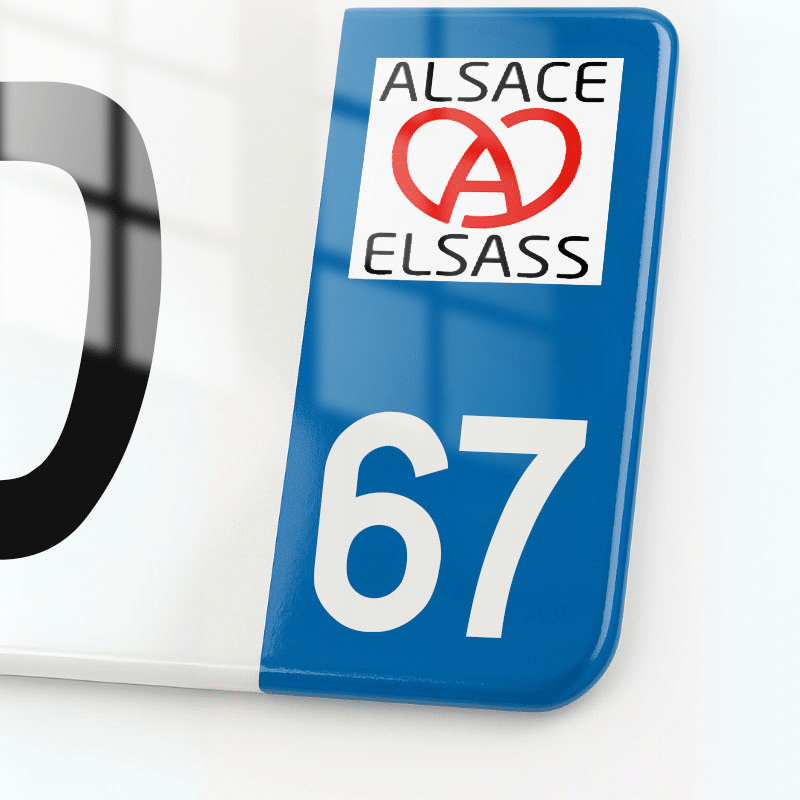 Plaque immatriculation 67 - Alsace - 520x110 - eurobande regionale