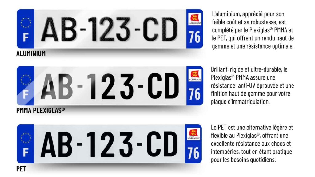 Comparatif Matériaux PET - ALU - PMMA - 76 - Seine Maritime - Normandie