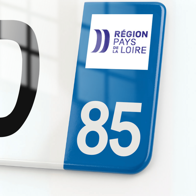 Plaque immatriculation 85 - Pays de la Loire - 520x110 - eurobande regionale