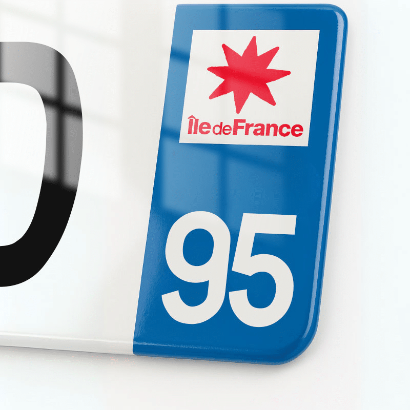 Plaque immatriculation 95 - Ile de France - 520x110 - eurobande regionale