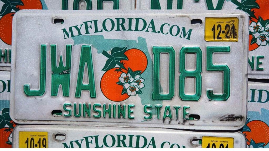 Plaque immatriculation USA Floride