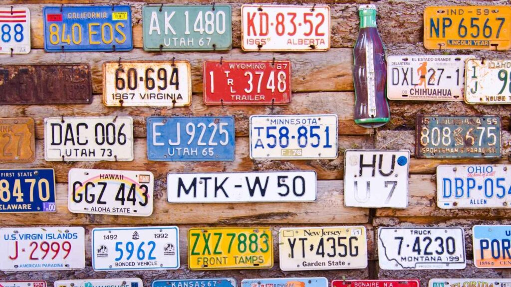 Plaque immatriculation USA