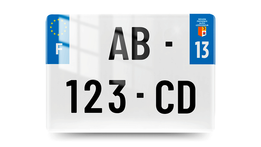 Plaque Immatriculation 4x4 - 275x200 - 13 - Bouches du Rhône - 100% Homologué
