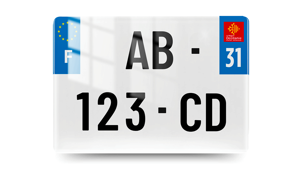Plaque Immatriculation 4x4 - 275x200 - 31 - Haute Garonne - 100% Homologué