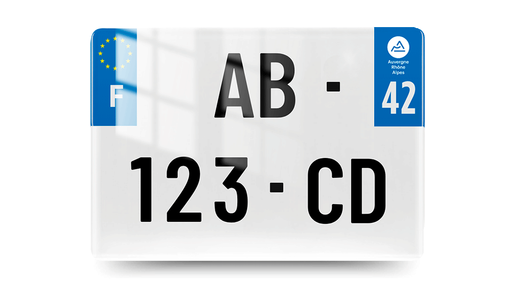 Plaque Immatriculation 4x4 - 275x200 - 42 - Loire - 100% Homologué