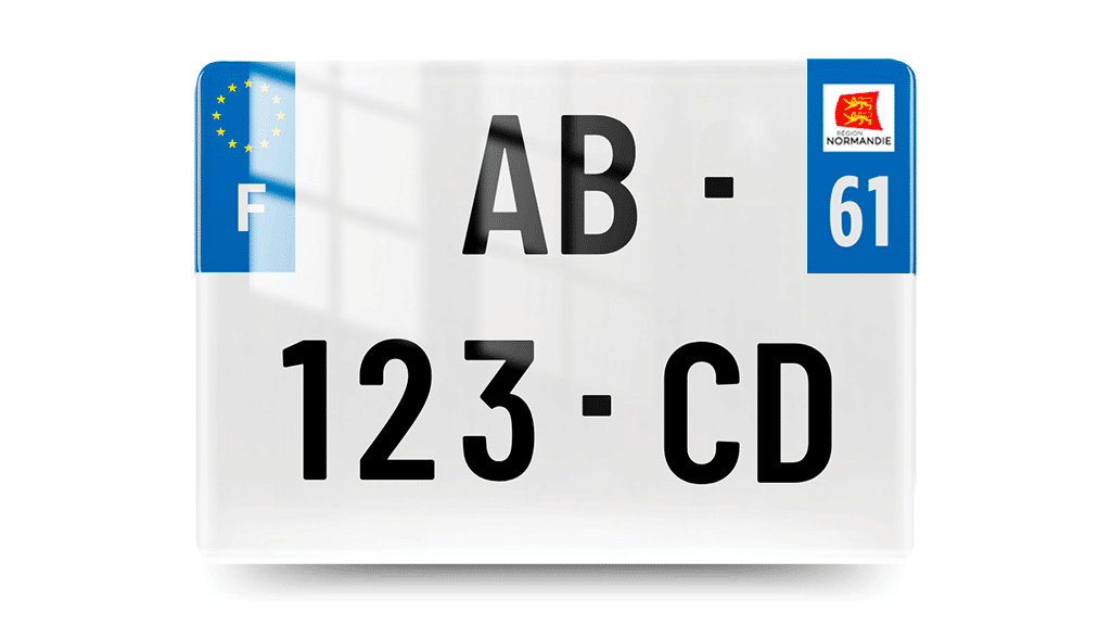Plaque Immatriculation 4x4 - 275x200 - 61 - Orne - 100% Homologué