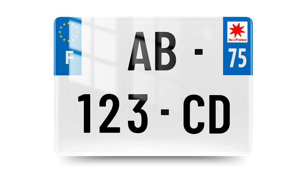 Plaque Immatriculation Plexiglas 4x4 275x200 - homologuée