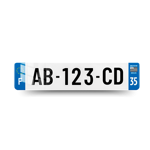 Plaque Immatriculation Caravane - 520x110 - 35 - Ille et Vilaine - 100% Homologué