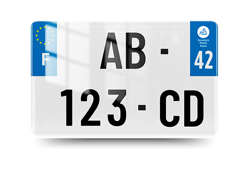 Plaque Immatriculation MOTO - 210x130 - 42 - Loire - 100% Homologué