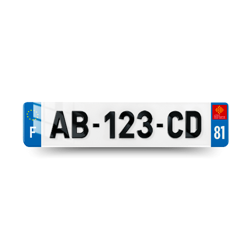 Plaque Immatriculation 4D VOITURE - 520x110 - 81 - Tarn - 100% Homologué