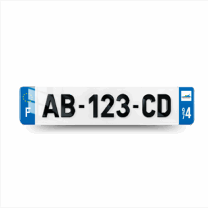 Plaque Immatriculation 4D VOITURE - 520x110 100% homologuée