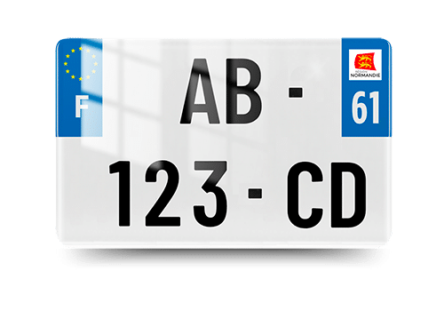 Plaque Immatriculation MOTO - 210x130 - 61 - Orne - 100% Homologué