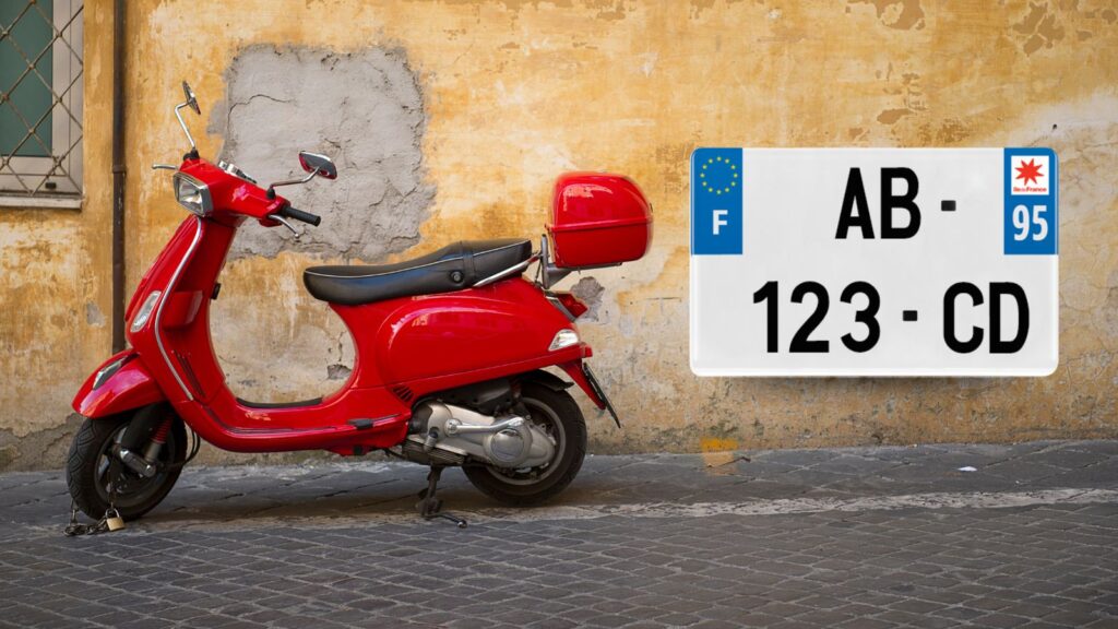 Quelle plaque d’immatriculation pour les Vespas ?