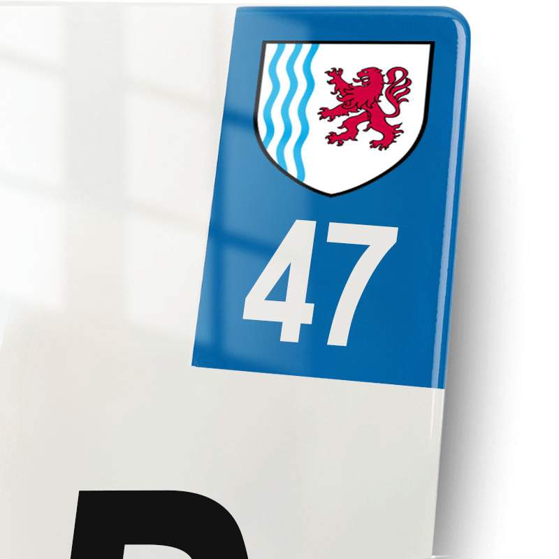 Plaque immatriculation 47 - Nouvelle Aquitaine - moto - eurobande regionale