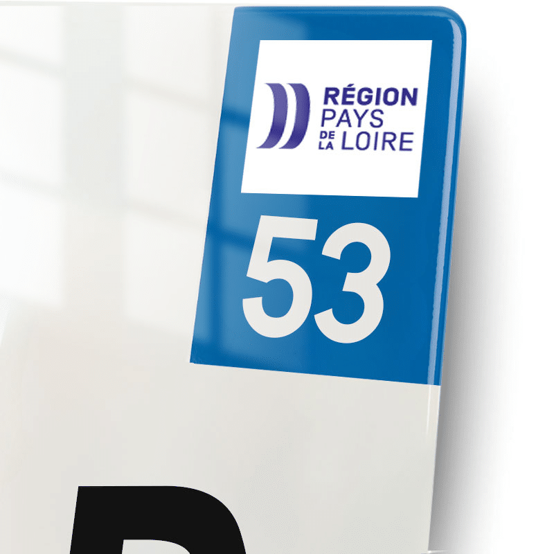 Plaque immatriculation 53 - Grand Est - moto - eurobande regionale