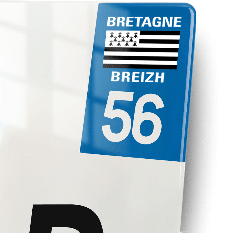 Plaque immatriculation 56 - Bretagne - moto - eurobande regionale