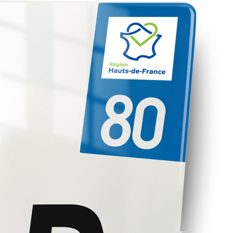 Plaque immatriculation 80 - Hauts de France - moto - eurobande regionale