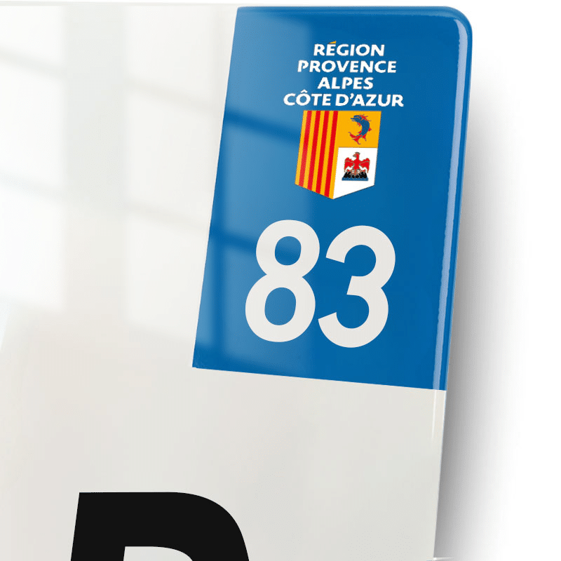 Plaque immatriculation 83 - PACA - moto - eurobande regionale