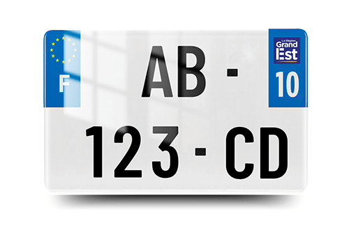 Plaque Immatriculation Moto - 210x130 - 10 - Aube - 100% Homologué