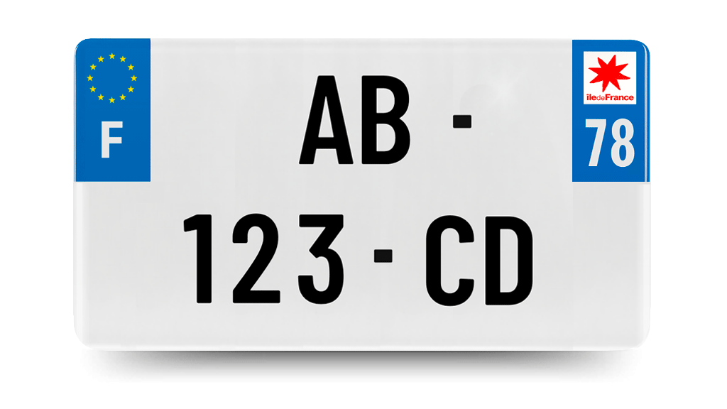 Plaque Immatriculation Recyclable (PET) USA 300x150