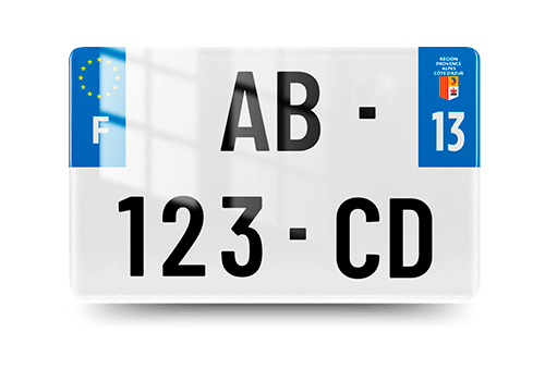 Plaque Immatriculation MOTO - 210x130 - 100% homologuée