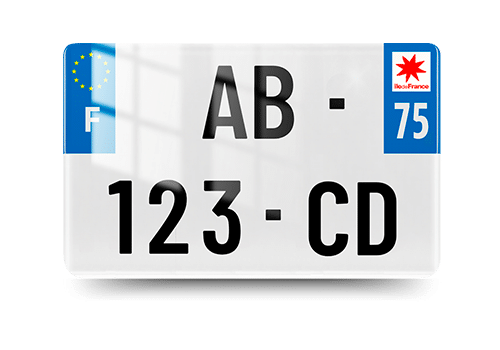 Plaque Immatriculation SCOOTER - 210x130 - 100% Homologuée