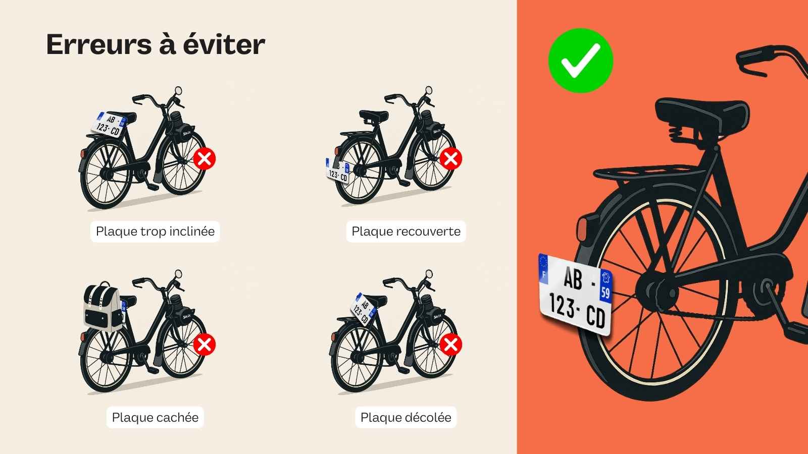Plaque immatriculation Solex vs Mobylette - Erreurs à éviter