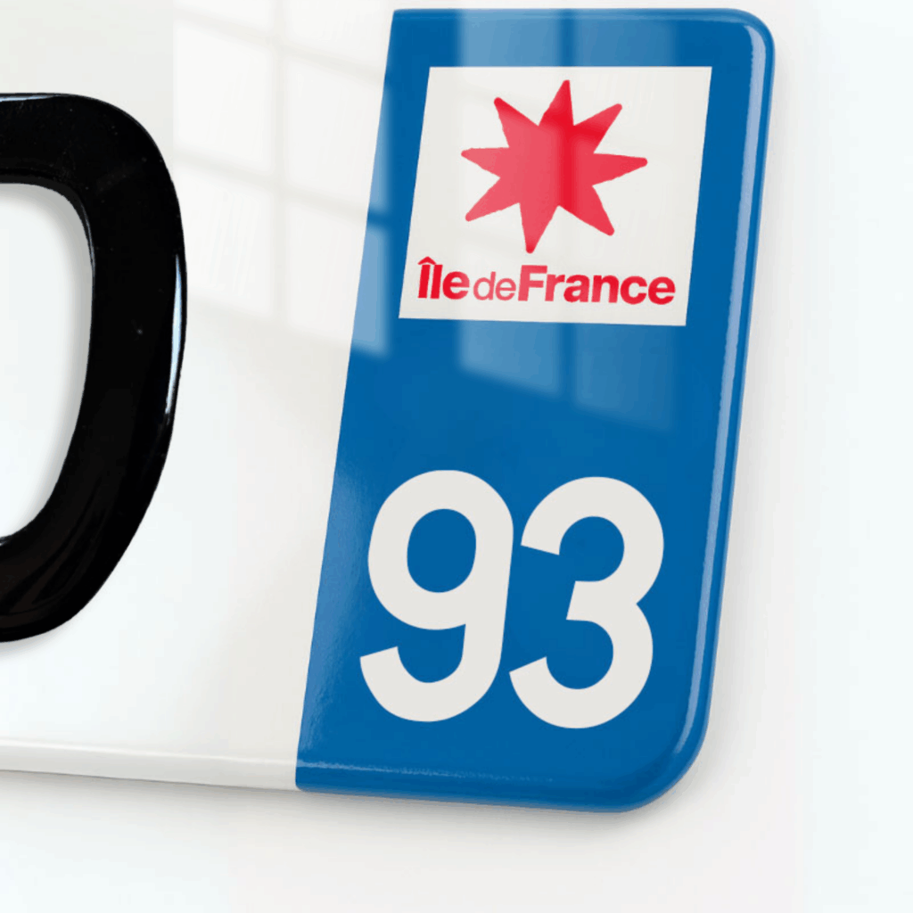 Plaque immatriculation 3D - eurobande - 93