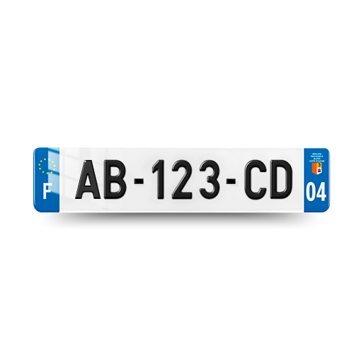 Plaque immatriculation 3D - 04