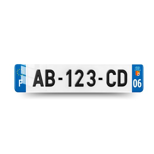 Plaque immatriculation 3D - 06