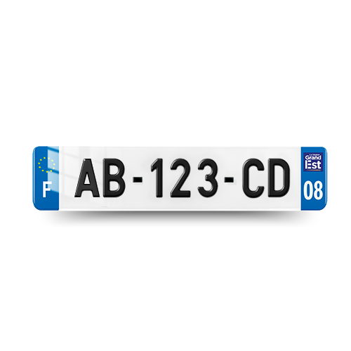 Plaque immatriculation 3D - 08