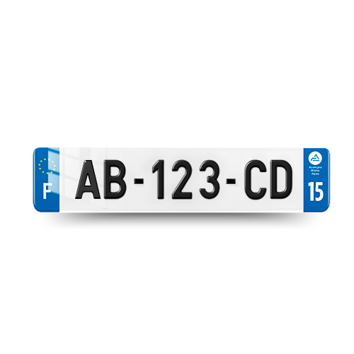 Plaque immatriculation 3D - 15