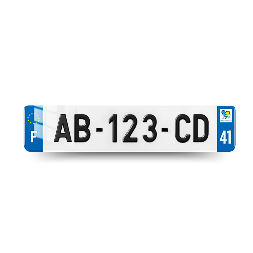 Plaque immatriculation 3D - 41