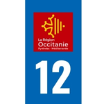 Plaque immatriculation 12 - Aveyron