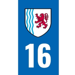 Plaque immatriculation 16 - Charente