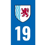 Plaque immatriculation 19 - Corrèze